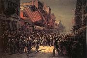 Thomas Nast The Departure of the Seventh Regiment to the War Spain oil painting reproduction
